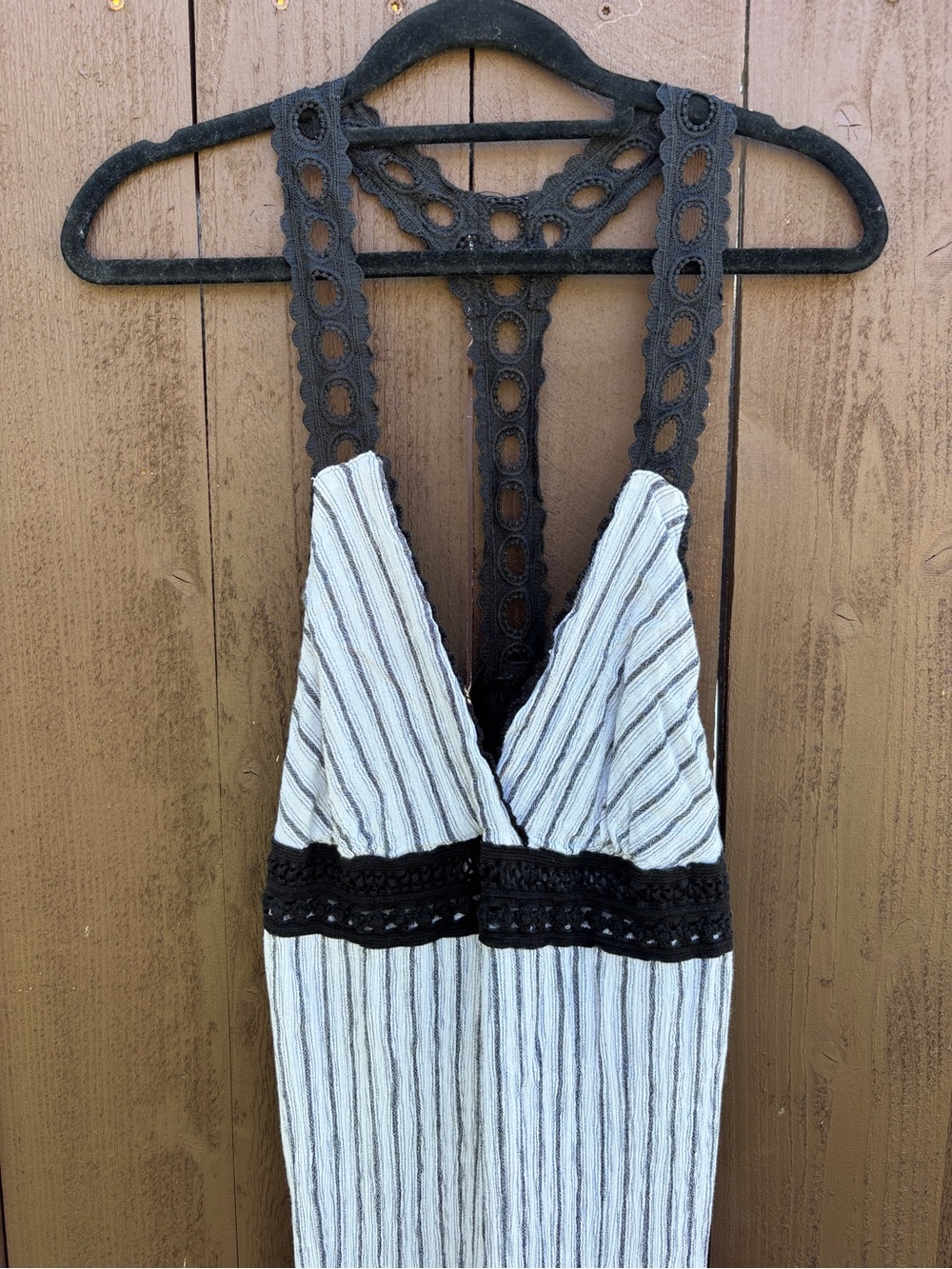 Lilka by Anthropologie black and white striped maxi dress - Picture 2 of 6